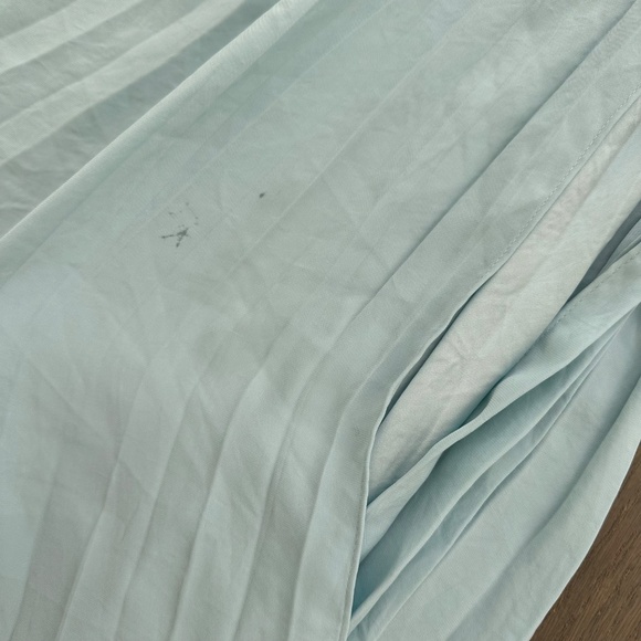 ALC A.L.C. Layla Light Baby Blue Strapless Pleated Gown Maxi Dress - Size 2 - Picture 6 of 11